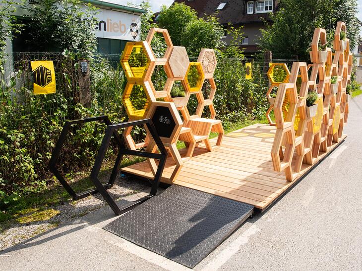 Parklets | © Stadt Salzburg / Rocio Escabosa