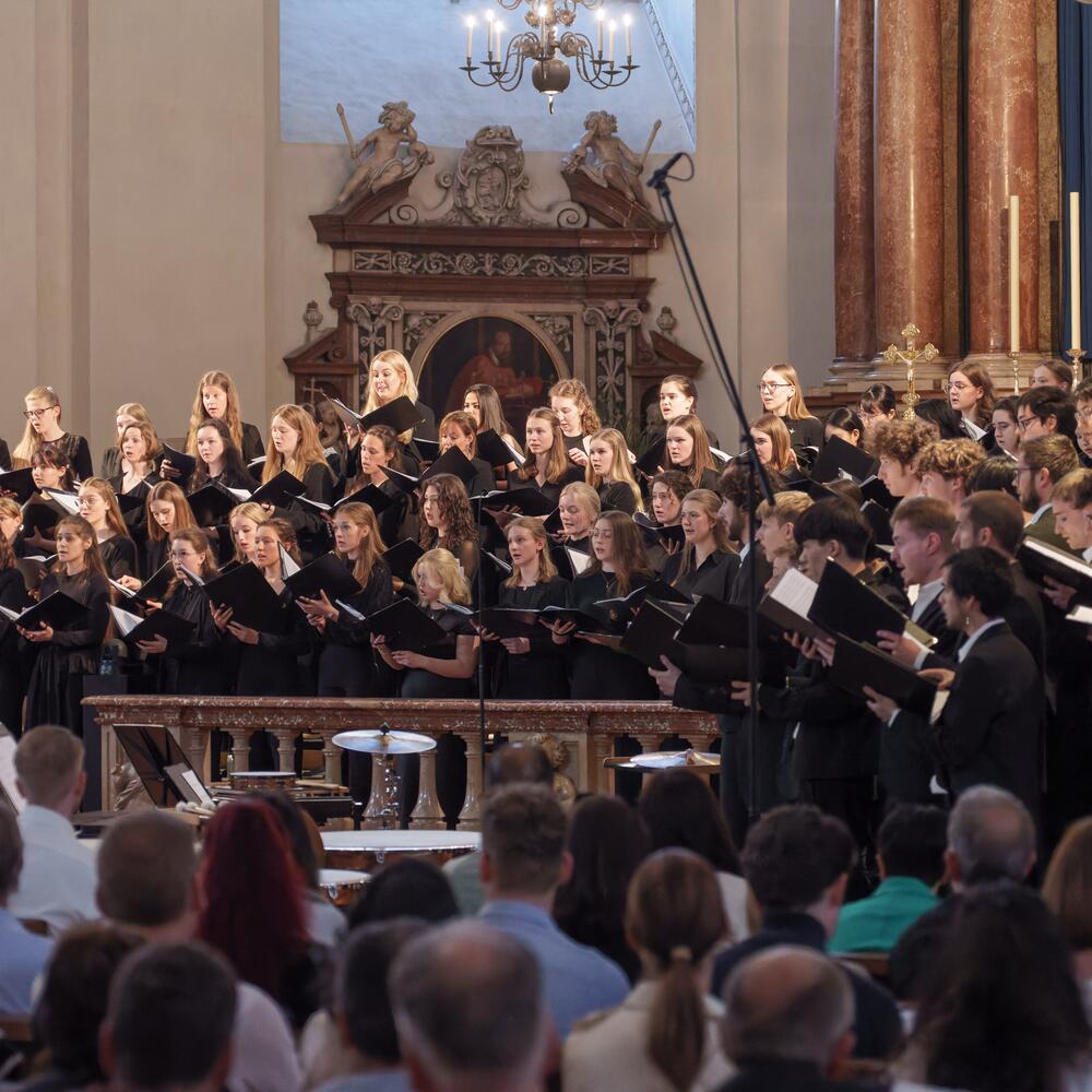 Gloria!, Domkonzert mit dem Mozarteum uniChor und der Bläserphilharmonie Mozarteum, Mai 2025 | © Michael Klimt Gloria!, Domkonzert mit dem Mozarteum uniChor und der Bläserphilharmonie Mozarteum, Mai 2025 | © Michael Klimt